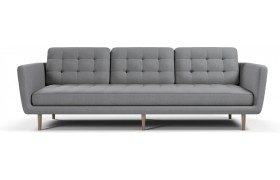 Кожаный диван Неаполь 1 Gray