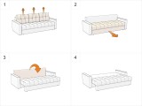 Диван прямой Атланта Классик 2 со столом Bingo Mint фото