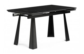 Обеденный стол Бэйнбрук 140(200)х80х76 черный мрамор /