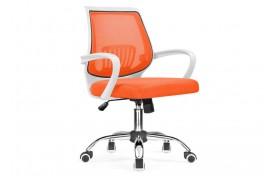 Кожаное кресло Ergoplus orange / white
